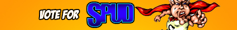 Vote for Spud Orange Banner